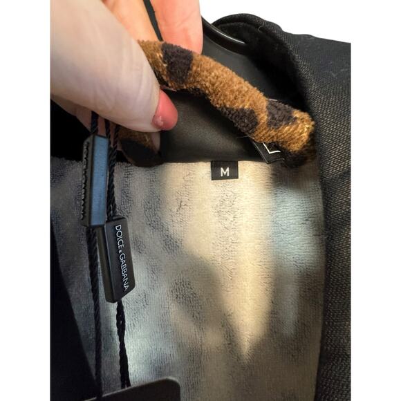 Dolce & Gabbana NWT Terry Cotton Bath Robe in Leopard Print Size M - Picture 6 of 11